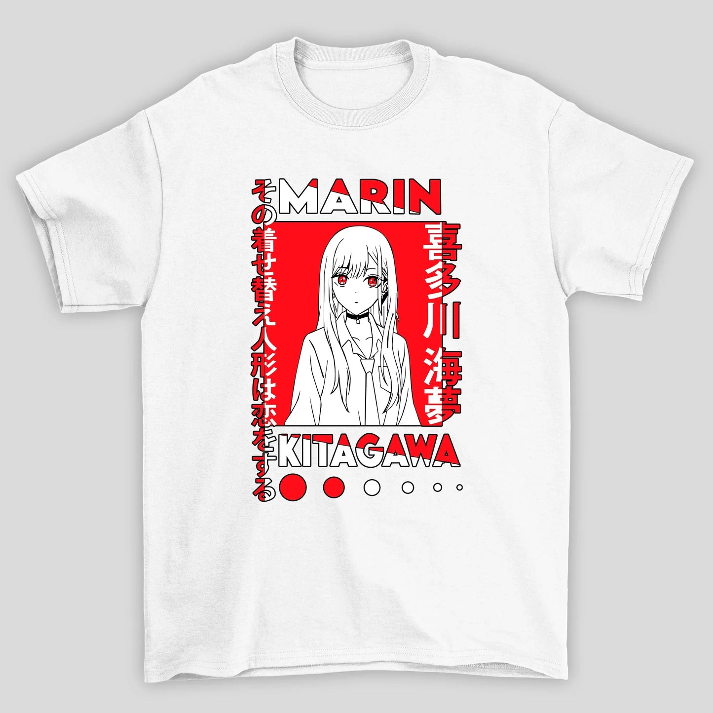 Camiseta Básica Unissex Marin Kitagawa Kanji My Dress Up Darling