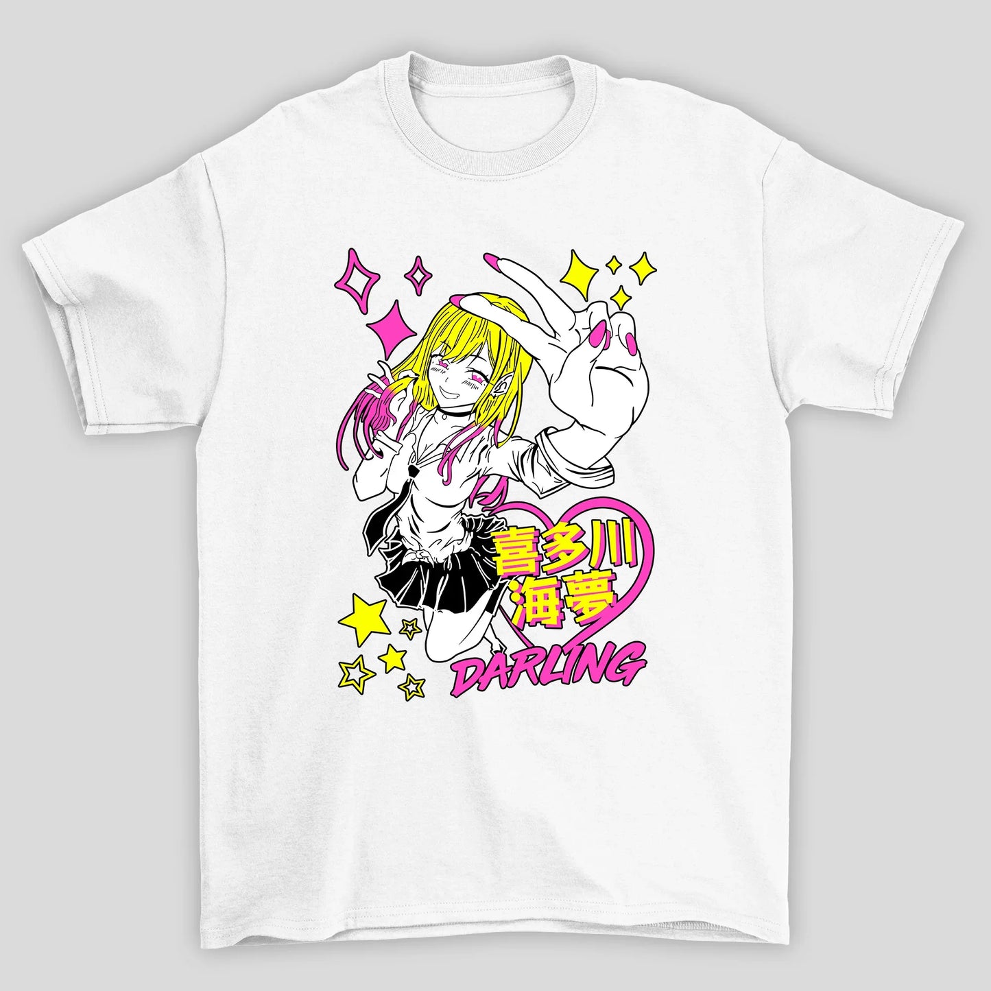 Camiseta Básica Unissex Marin Kanji Darling My Dress Up Darling