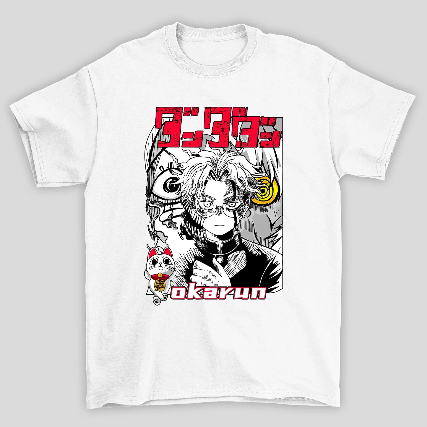 Camiseta Básica Unissex Okarun Kanji Dandadan