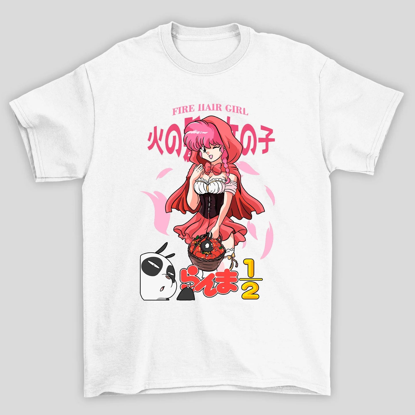 Camiseta Básica Unissex Ranma Saotome Capa Vermelha