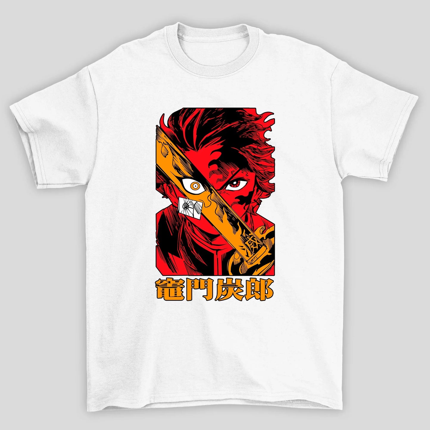 Camiseta Básica Unissex Demon Slayer Tanjiro Espada Kani