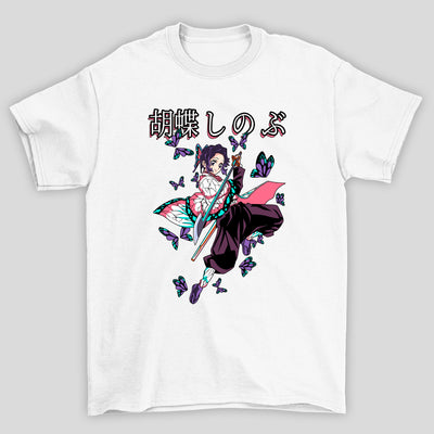 Camiseta Básica Unissex Demon Slayer Shinobu Espada