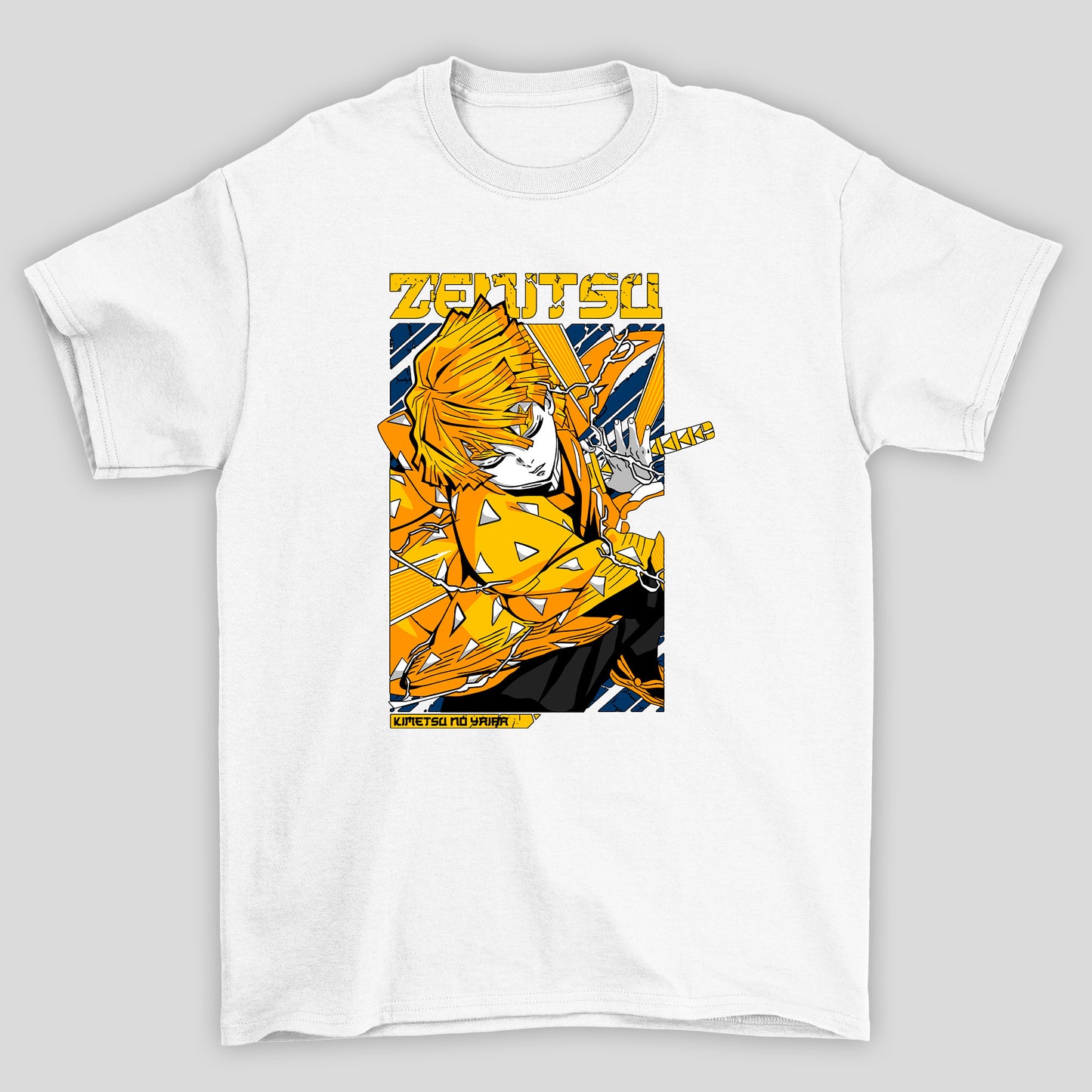 Camiseta Básica Unissex Demon Slayer Zenitsu Espada
