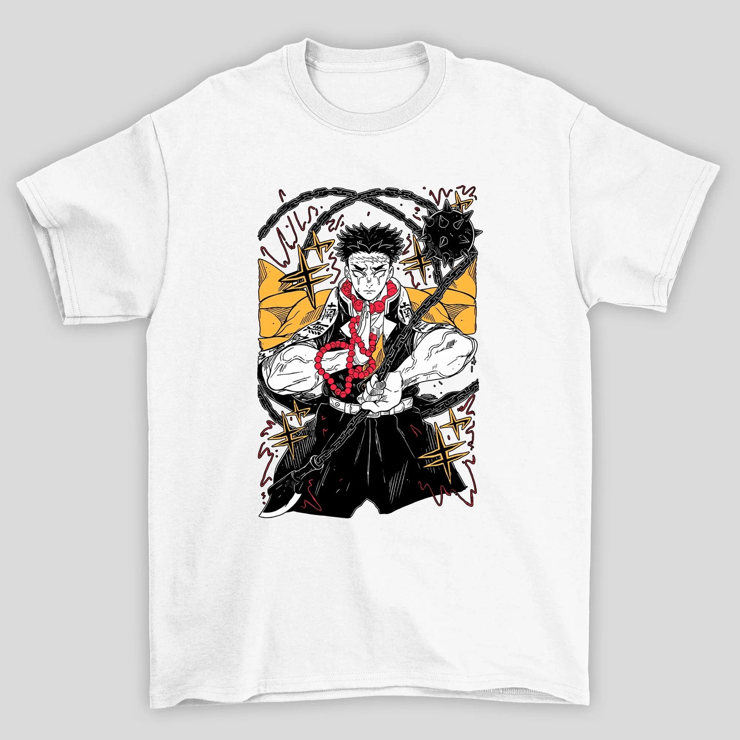 Camiseta Básica Unissex Demon Slayer Gyomeikanji Raios