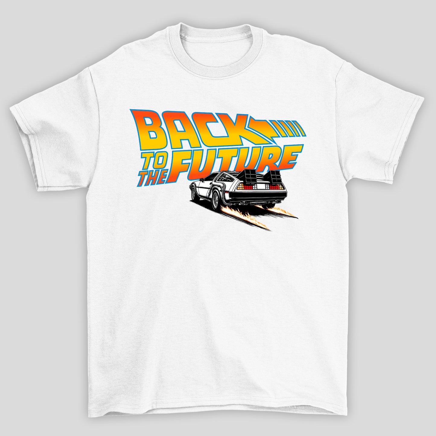 Camiseta Básica Unissex Delorean Fogo Back To Future
