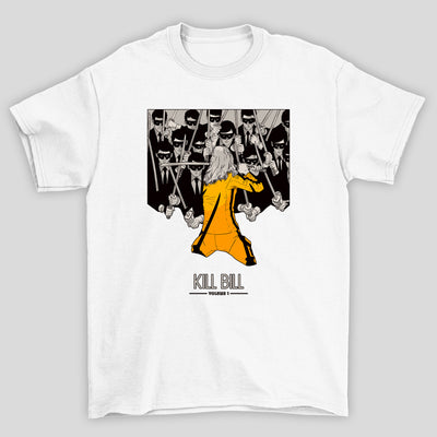 Camiseta Básica Unissex Kill Bill Arte Mascarados Espadas