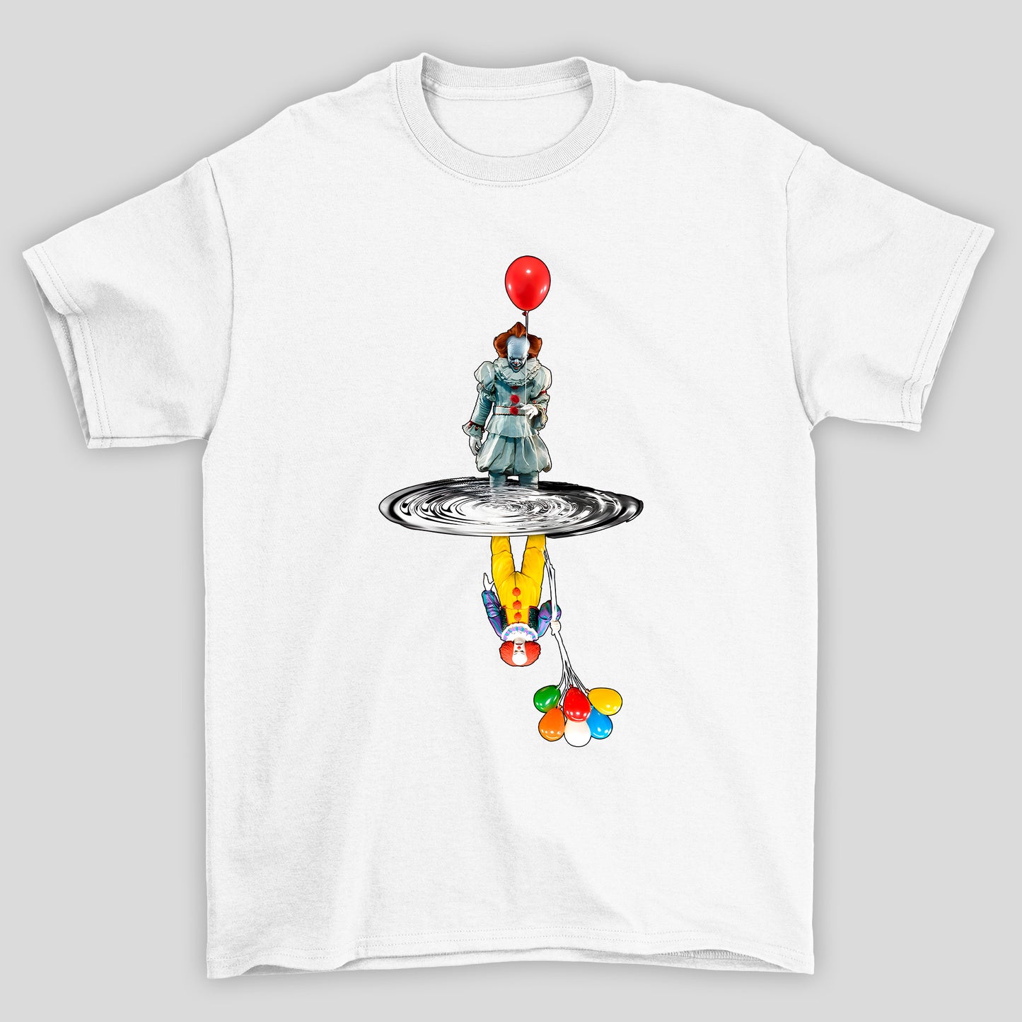 Camiseta Básica Unissex Pennywise New And Old  IT A Coisa