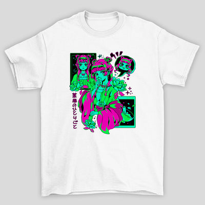 Camiseta Básica Unissex The Apothecary Diaries Maomao Pop Flores