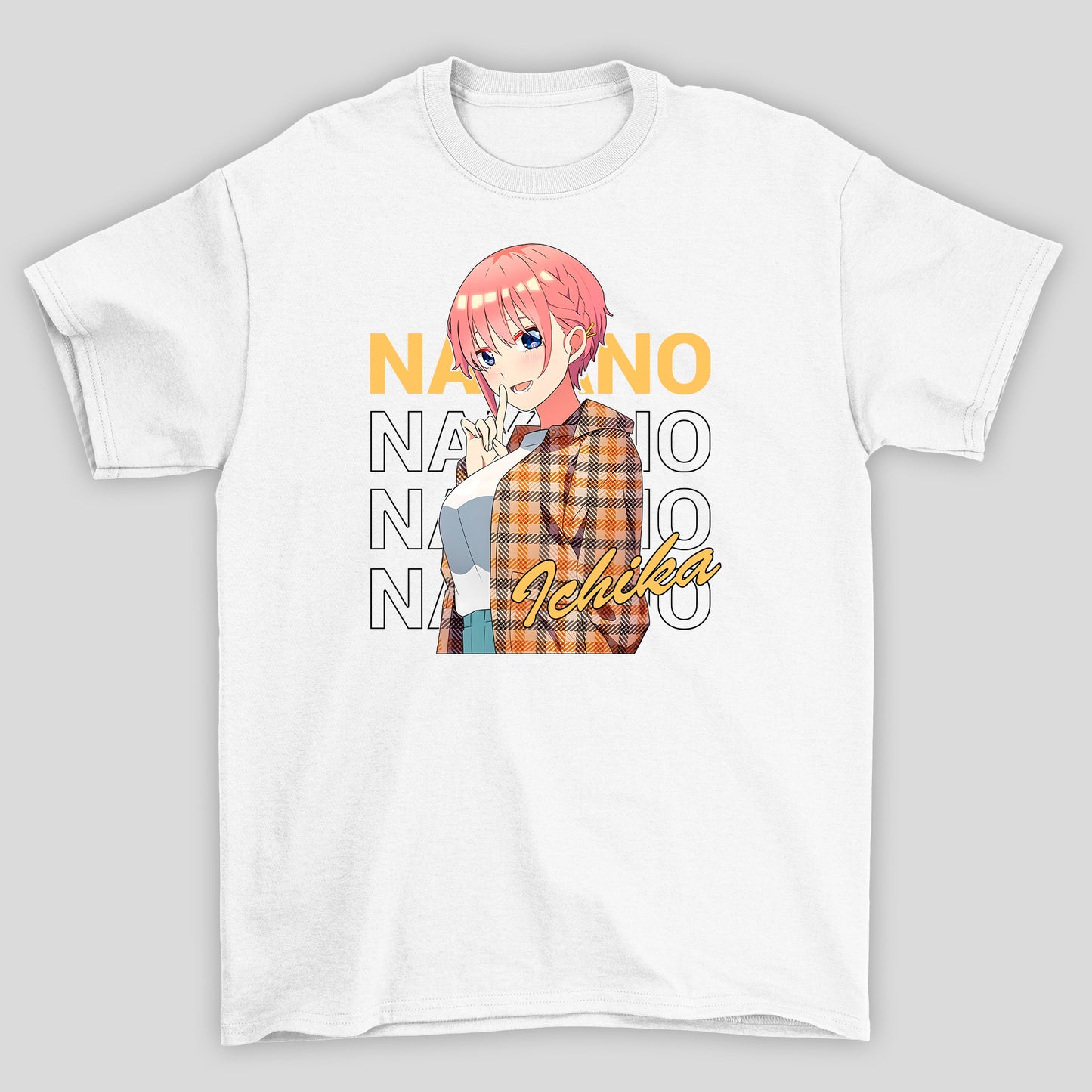 Camiseta Básica Unissex Ichika Xadrex The Quintessential Quintuplets