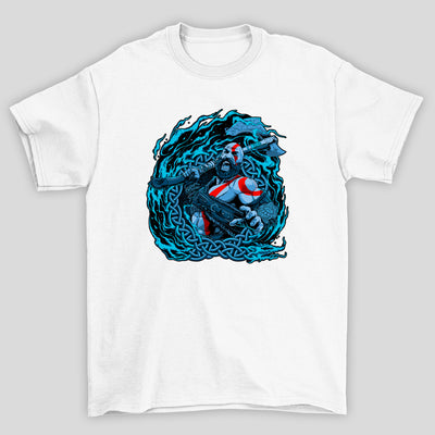 Camiseta Básica Unissex Kratos Machado God Of War