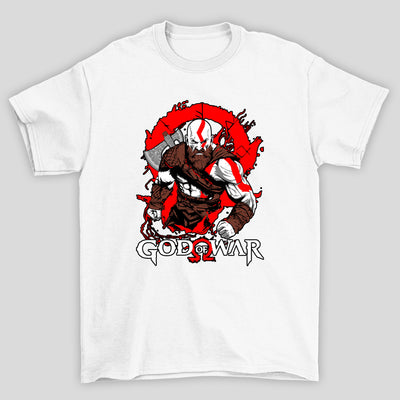 Camiseta Básica Unissex Kratos Omega Runas God Of War