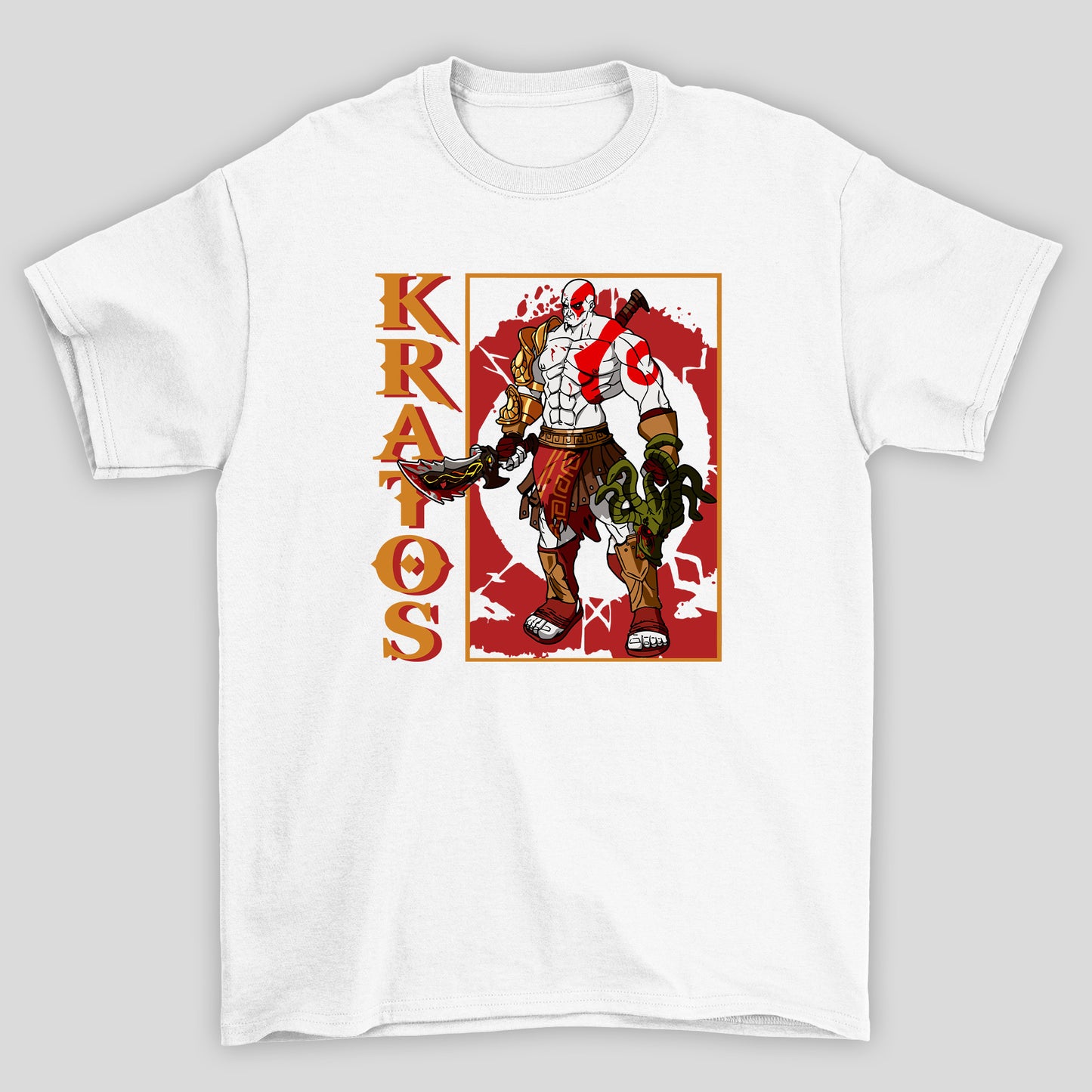 Camisetas Básicas Unissex Kratos Classic Meduza God Of War