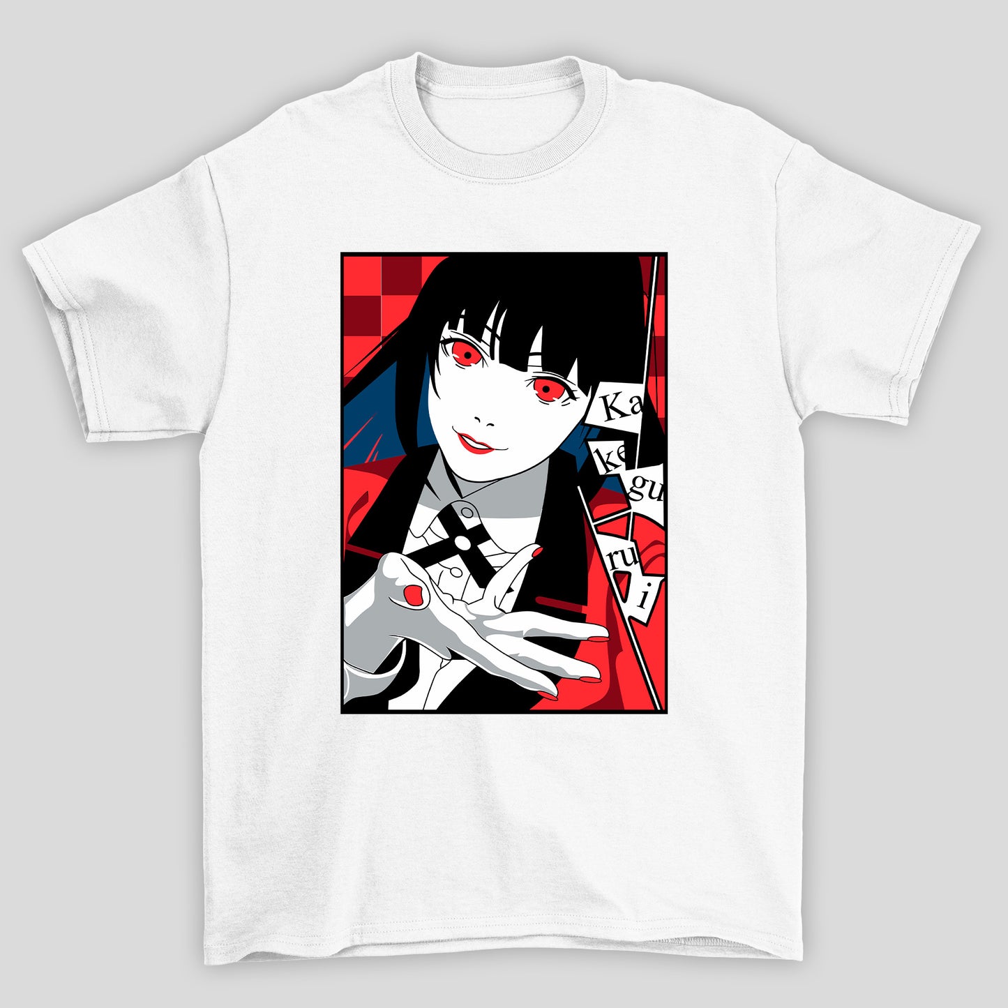 Camiseta Básica Unissex Yumeko Jabami Rosto Kakegurui