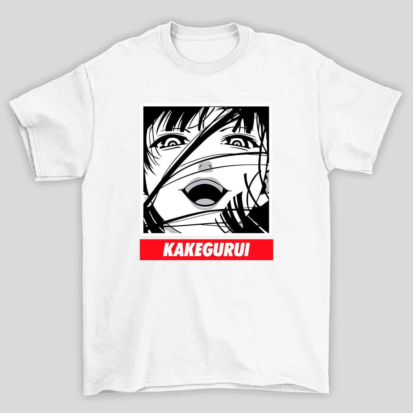 Camiseta Básica Unissex Yumeko Jabami Rosto Sorriso Kakegurui