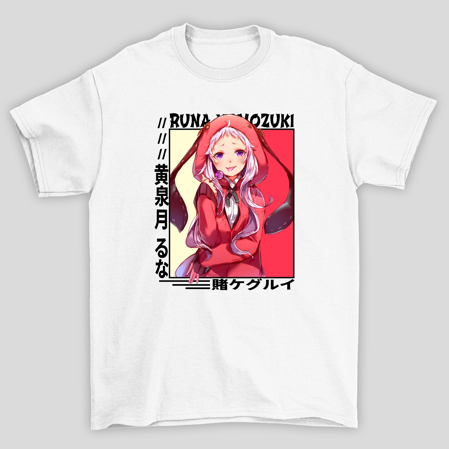 Camiseta Básica Unissex Runa Yomozuki Kanji Kakegurui 2