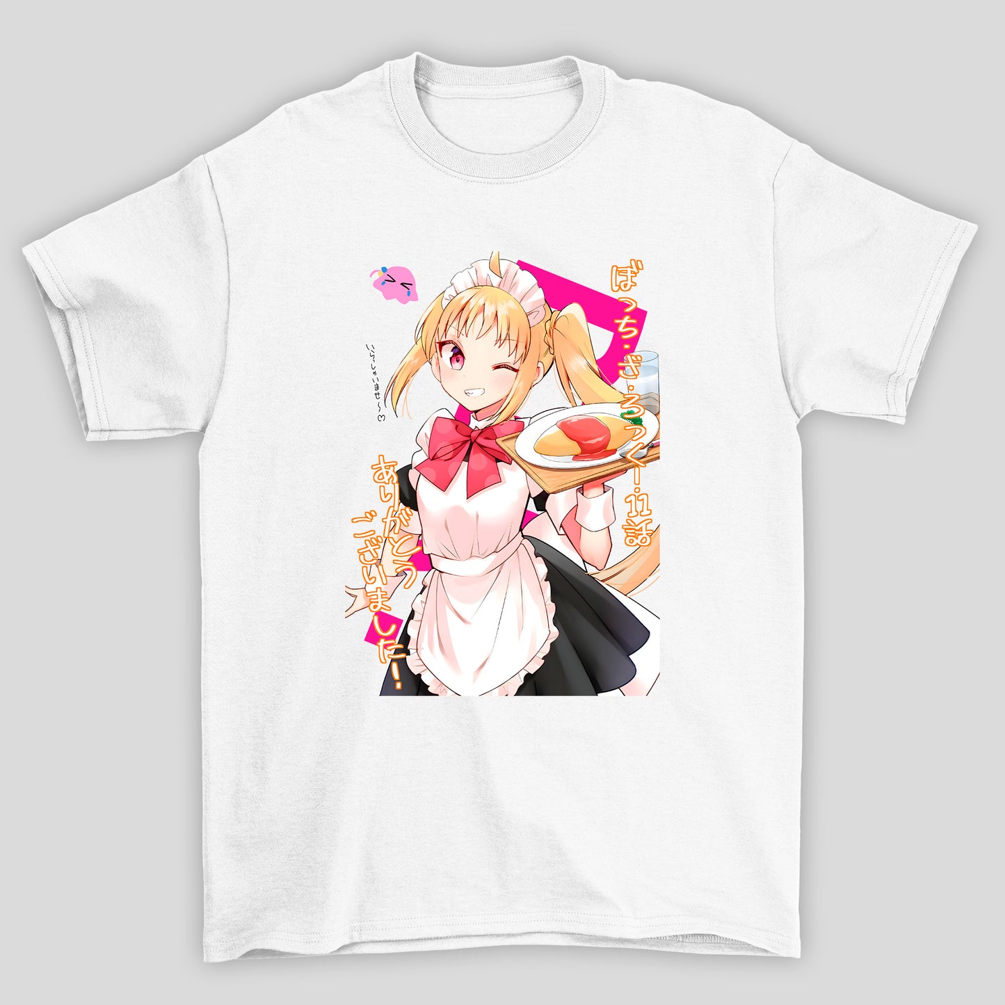 Camiseta Básica Unissex Ijichi Maid Kanji Bocchi The Rock