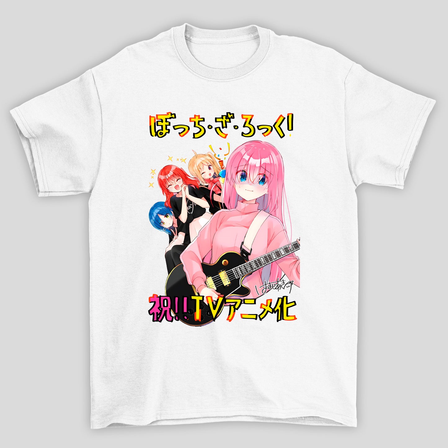 Camiseta Básica Unissex Banda Kanji Bocchi The Rock