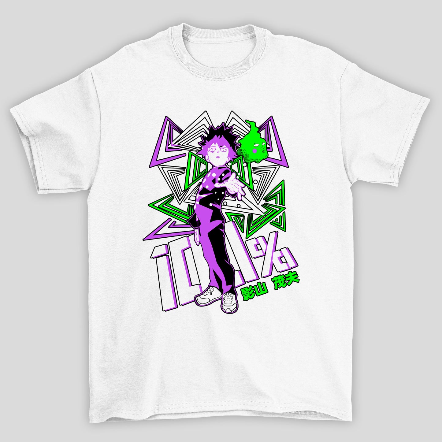 Camiseta Básica Unissex Shigeo Kageyama Kanji Mob Psycho 100