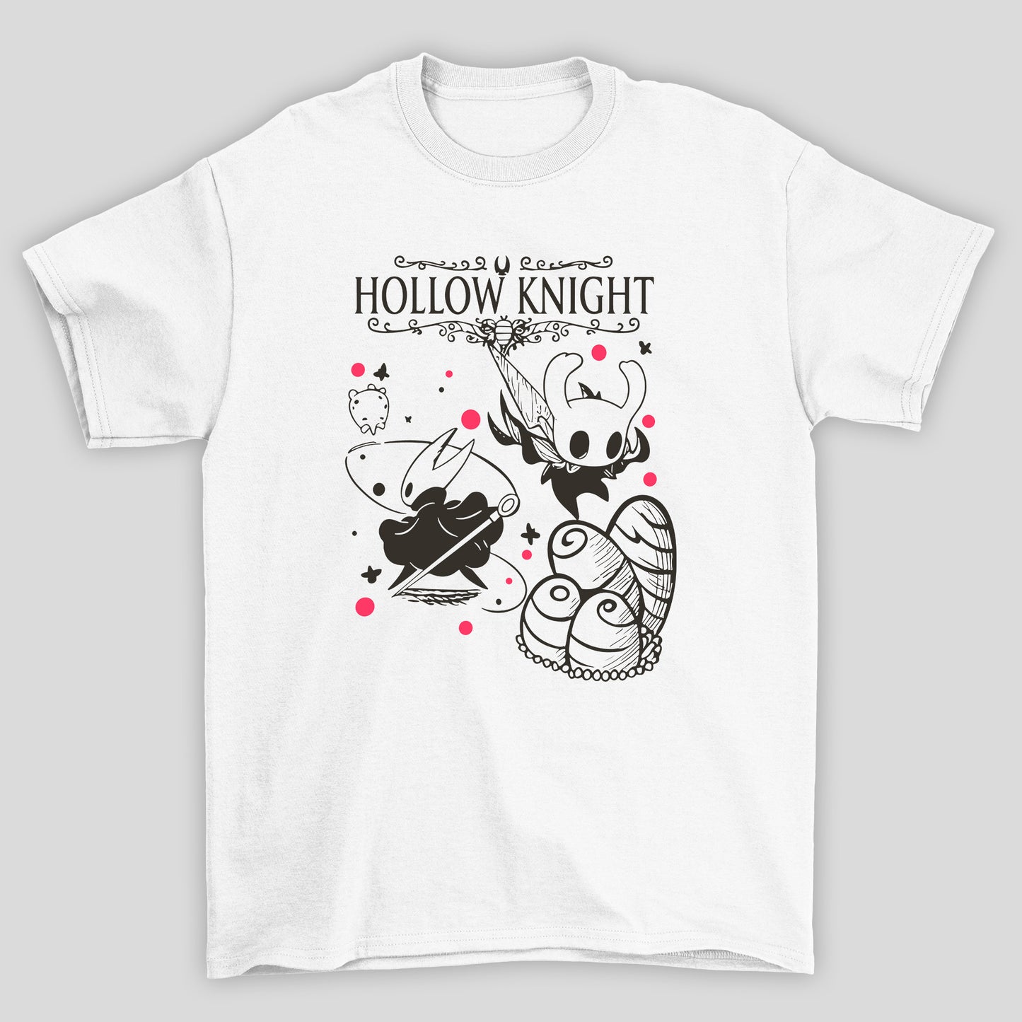 Camiseta Básica Unissex Hollow Knight Hornet Ovos