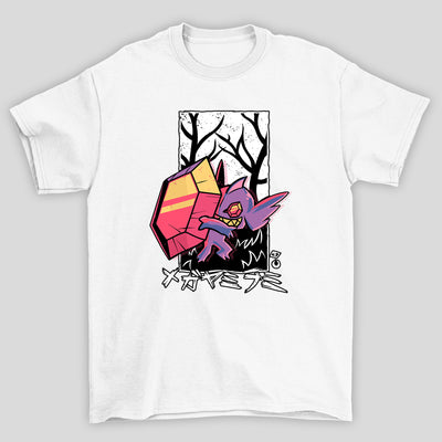 Camiseta Básica Unissex Mega Sableye Kanji Pokemon Halloween