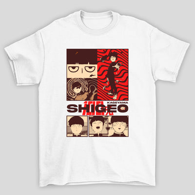 Camiseta Básica Unissex Shigeo Kageyama Montagem Mob Psycho 100