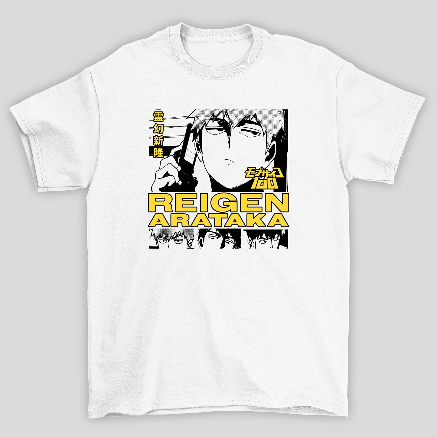 Camiseta Básica Unissex Reigen Arataka Mob Psycho 100