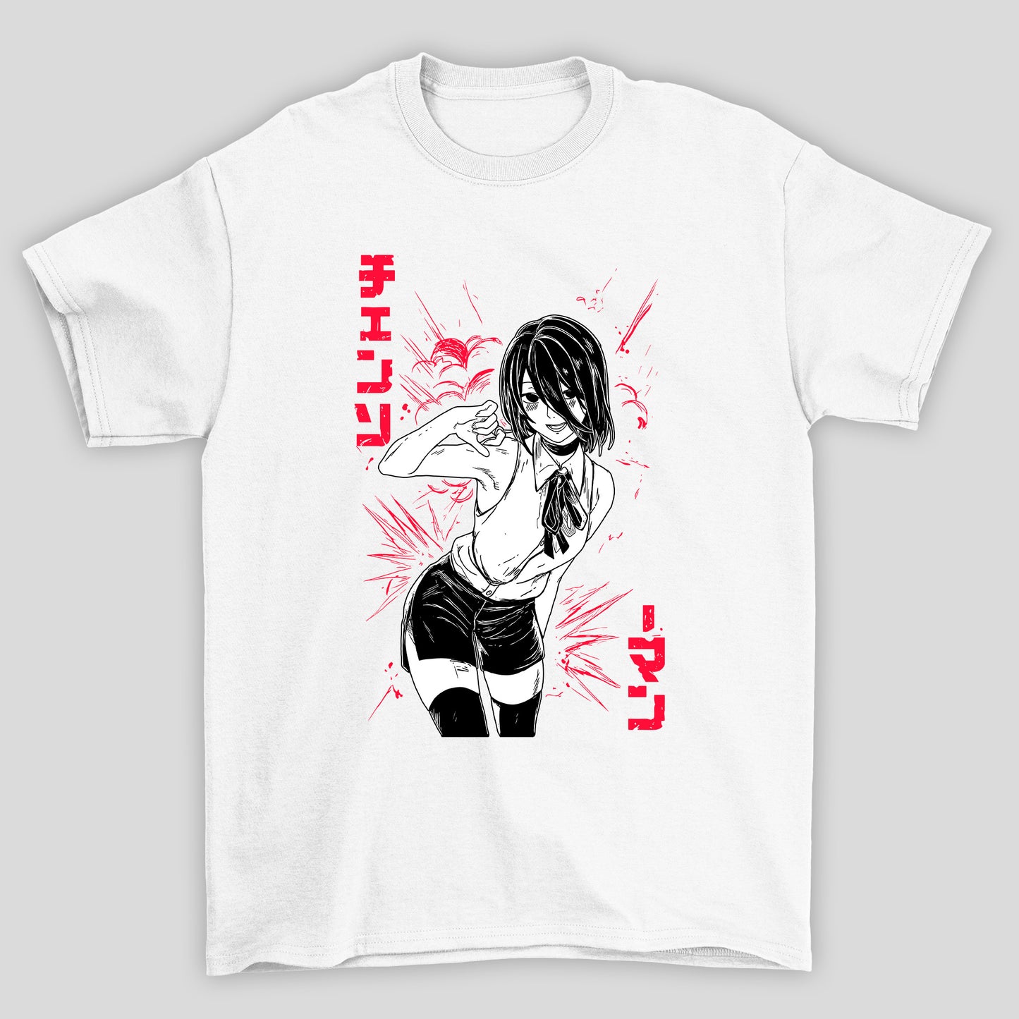 Camiseta Básica Unissex Chainsaw Man Reze Pino