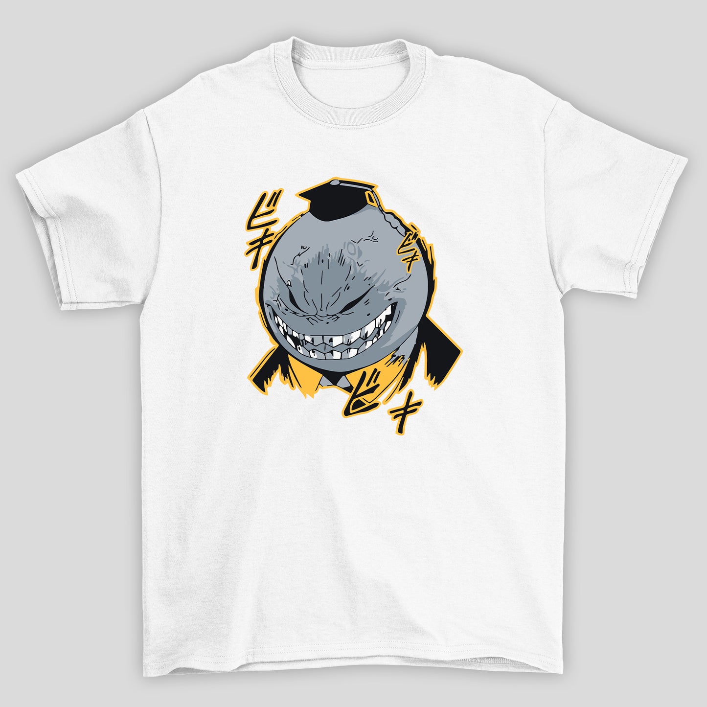 Camiseta Básica Unissex Koro Sensei 100% Rage Kanji