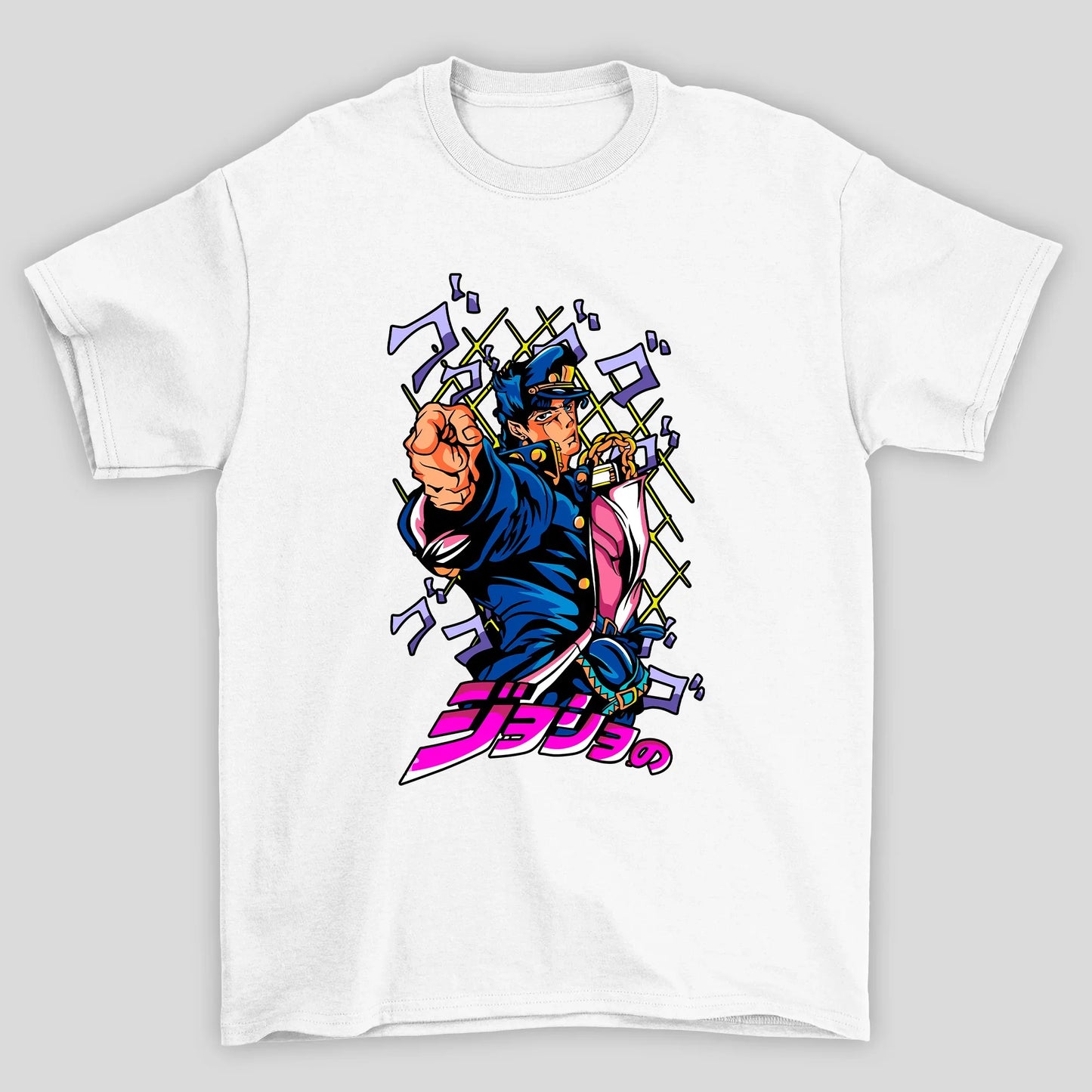 Camiseta Básica Unissex Jojo Bizarre Personagem