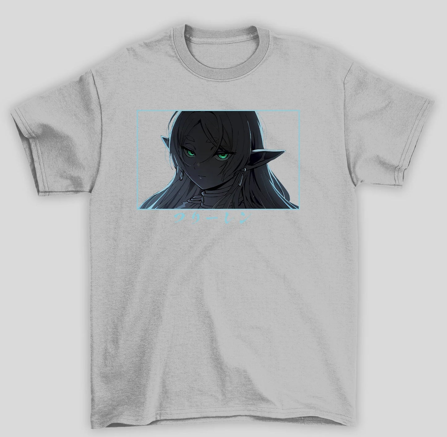 Camiseta Básica Unissex Frieren Dark- cinza