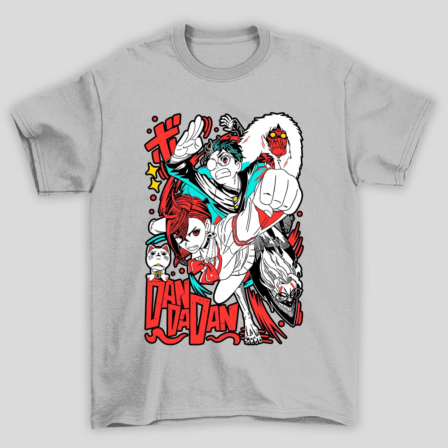 Camiseta Básica Unissex Dandadan Personagens Anime