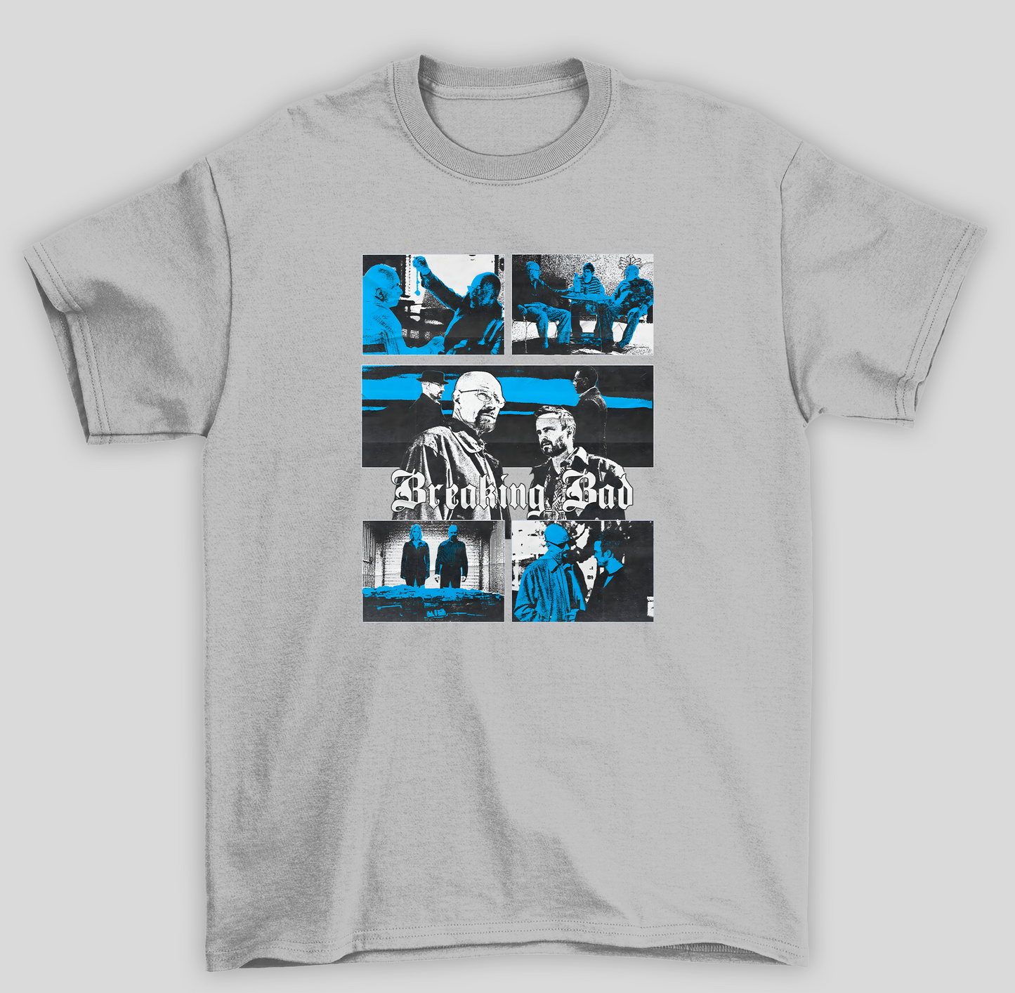 Camiseta Básica Unissex Breaking Bad Azul - cinza