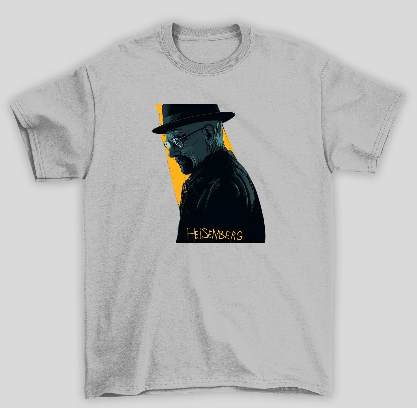 Camiseta Básica Unissex Breaking Bad Heisenberg- cinza