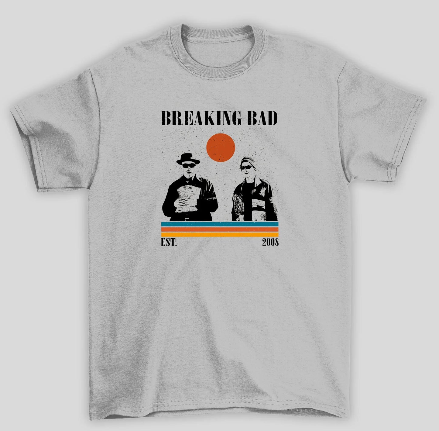 Camiseta Básica Unissex Breaking Bad Sol Est- cinza