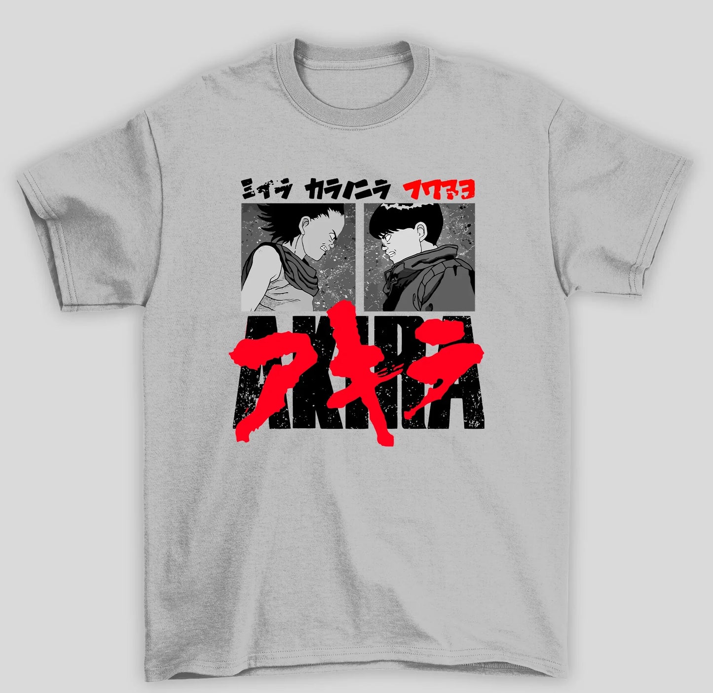 Camiseta Básica Unissex Akira Rivals- cinza