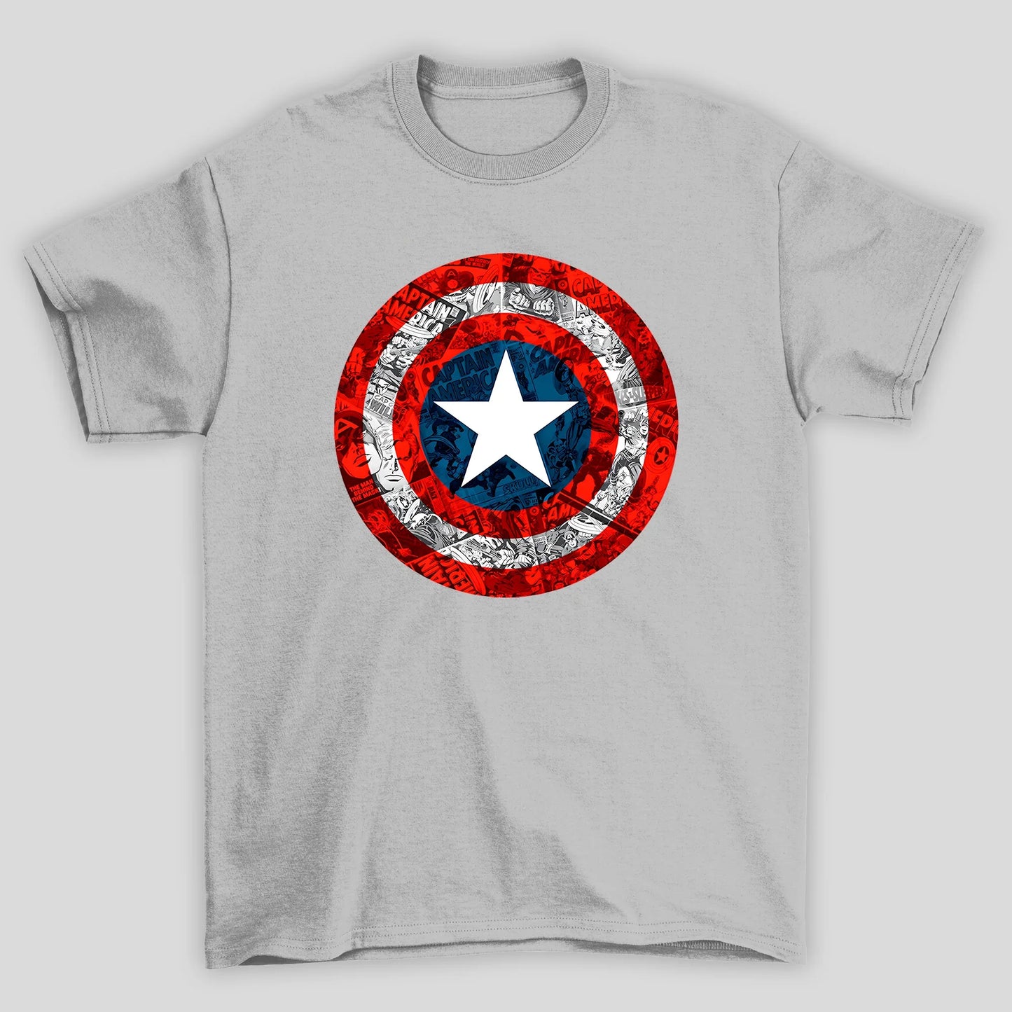 Camiseta Básica Unissex Capitão América Escudo