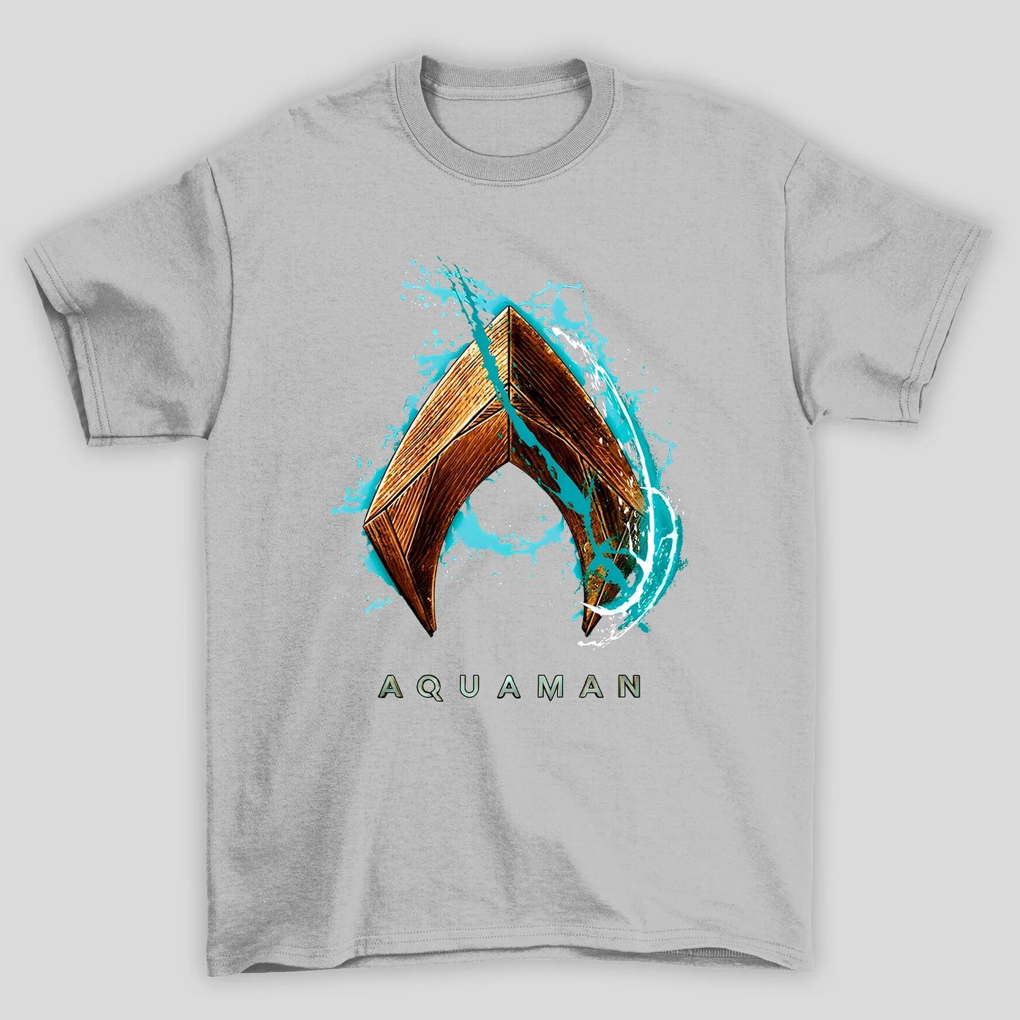 Camiseta Básica Unissex Aquaman Logo Água