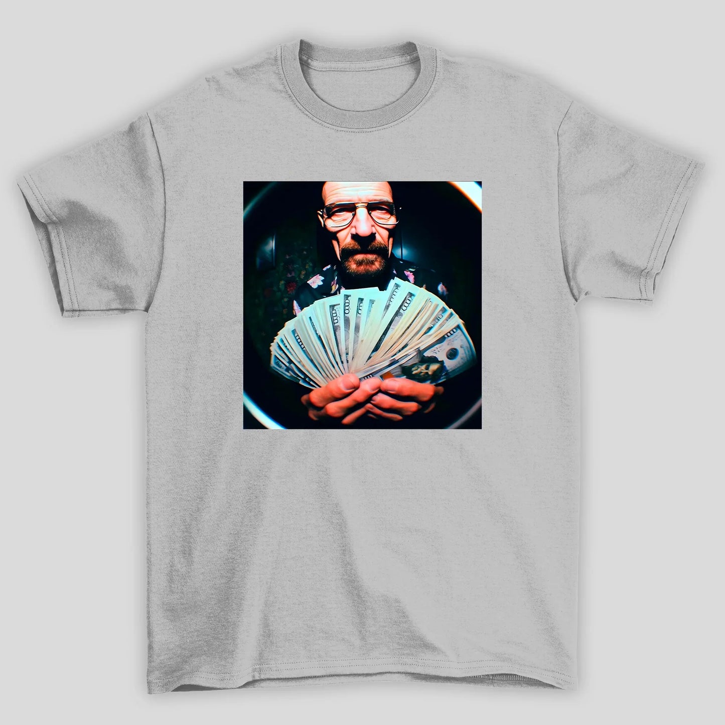 Camiseta Básica Unissex Breaking Bad Heisenberg Dinheiro