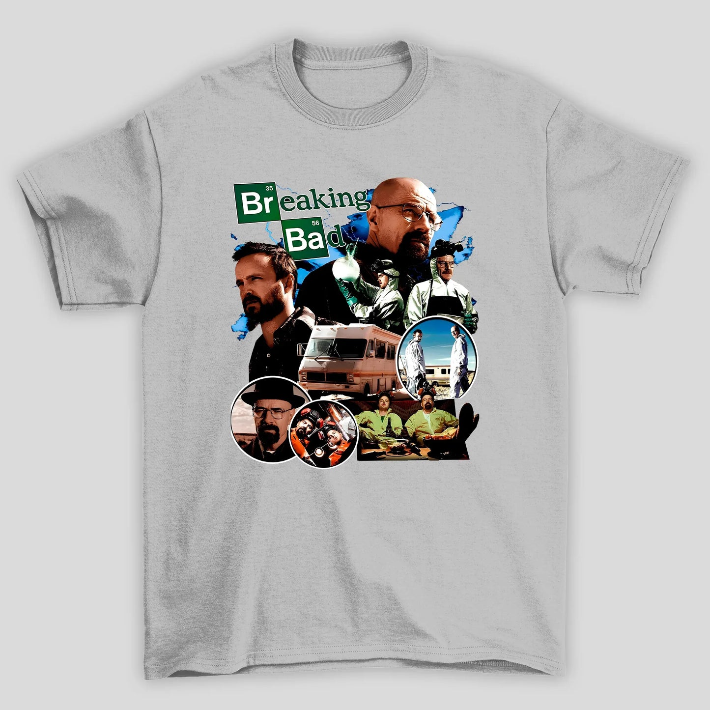 Camiseta Básica Unissex Breaking Bad Montagem Mr. White And Jesse