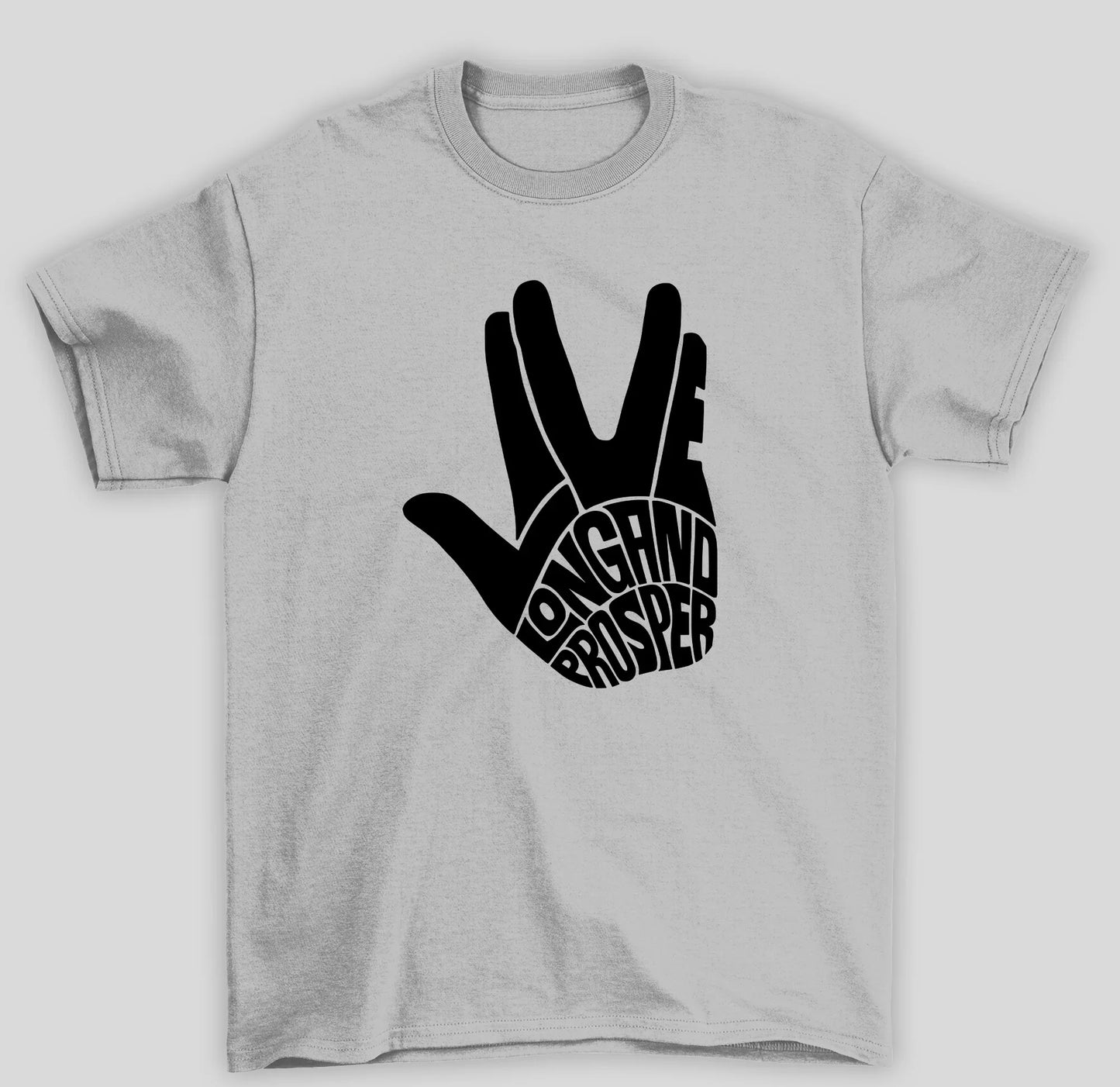 Camiseta Básica Unissex Star Trek Live Longand Prosper