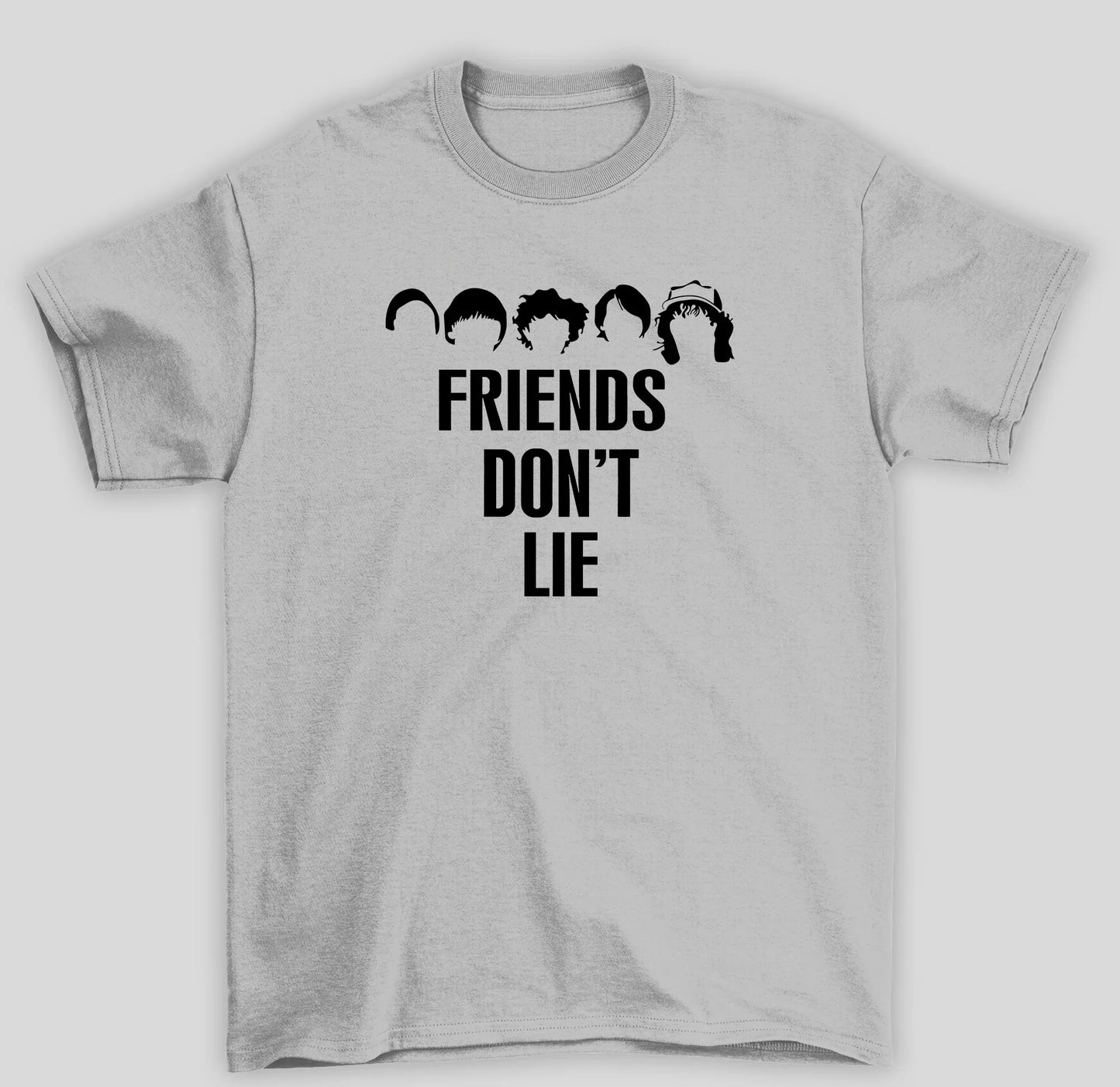 Camiseta Básica Unissex Stranger Things Friends Don't Lie
