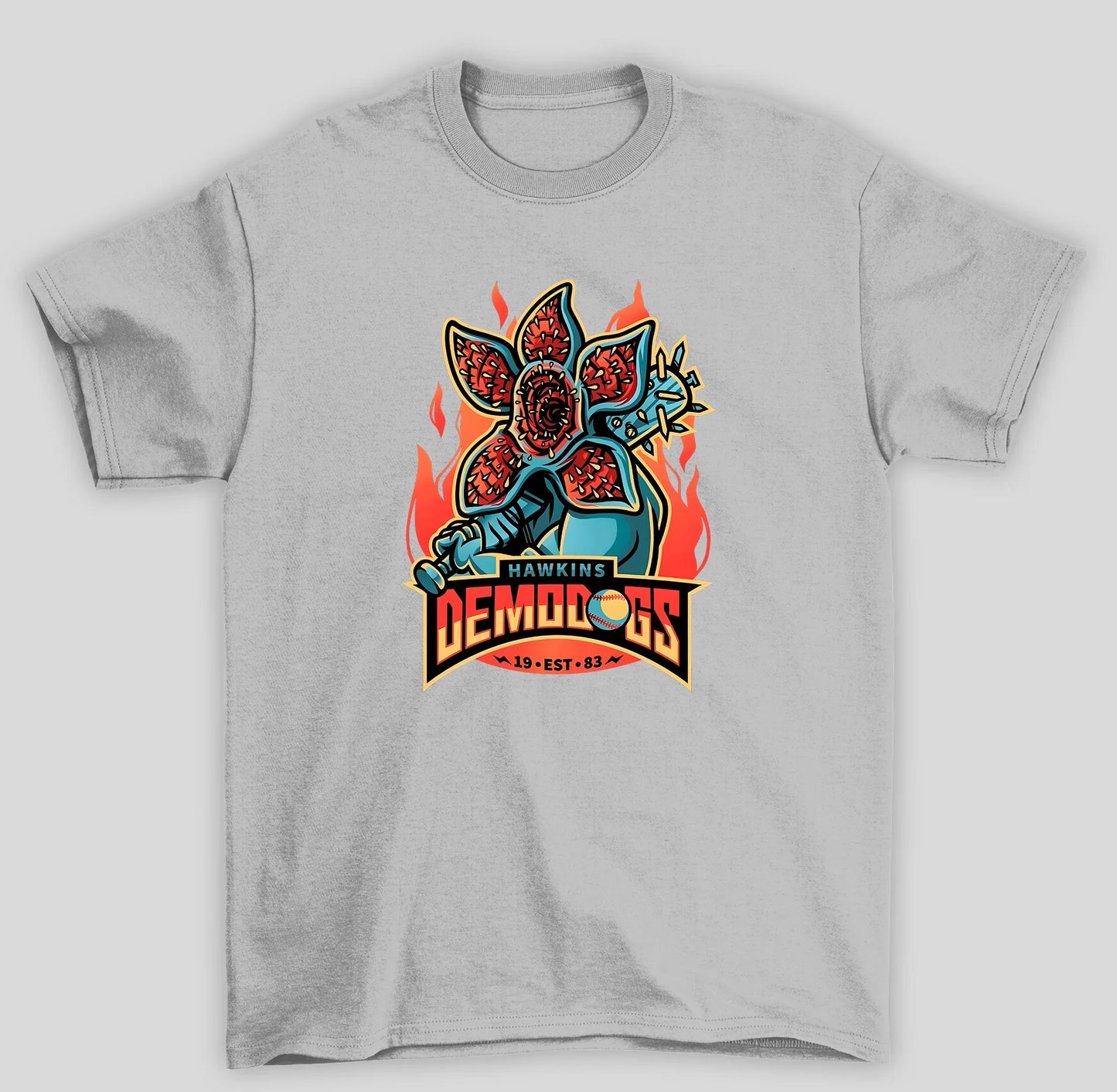 Camiseta Básica Unissex Stranger Things Hawkins Demodogs