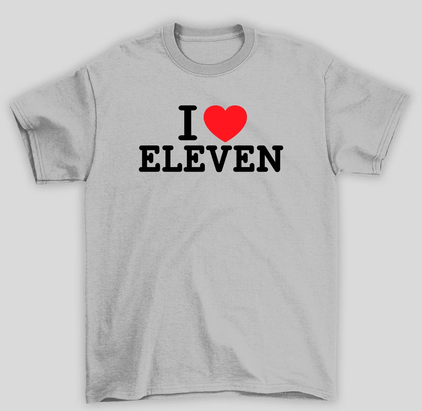 Camiseta Básica Unissex Stranger Things I Love Eleven