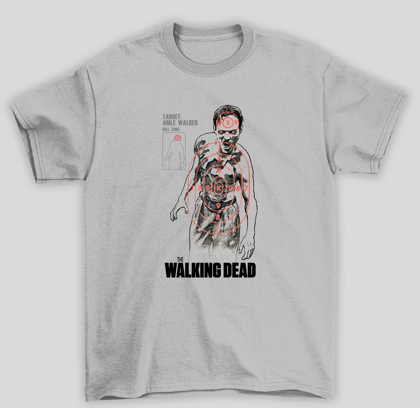 Camiseta Básica Unissex The Walking Dead Alvo Zumbi