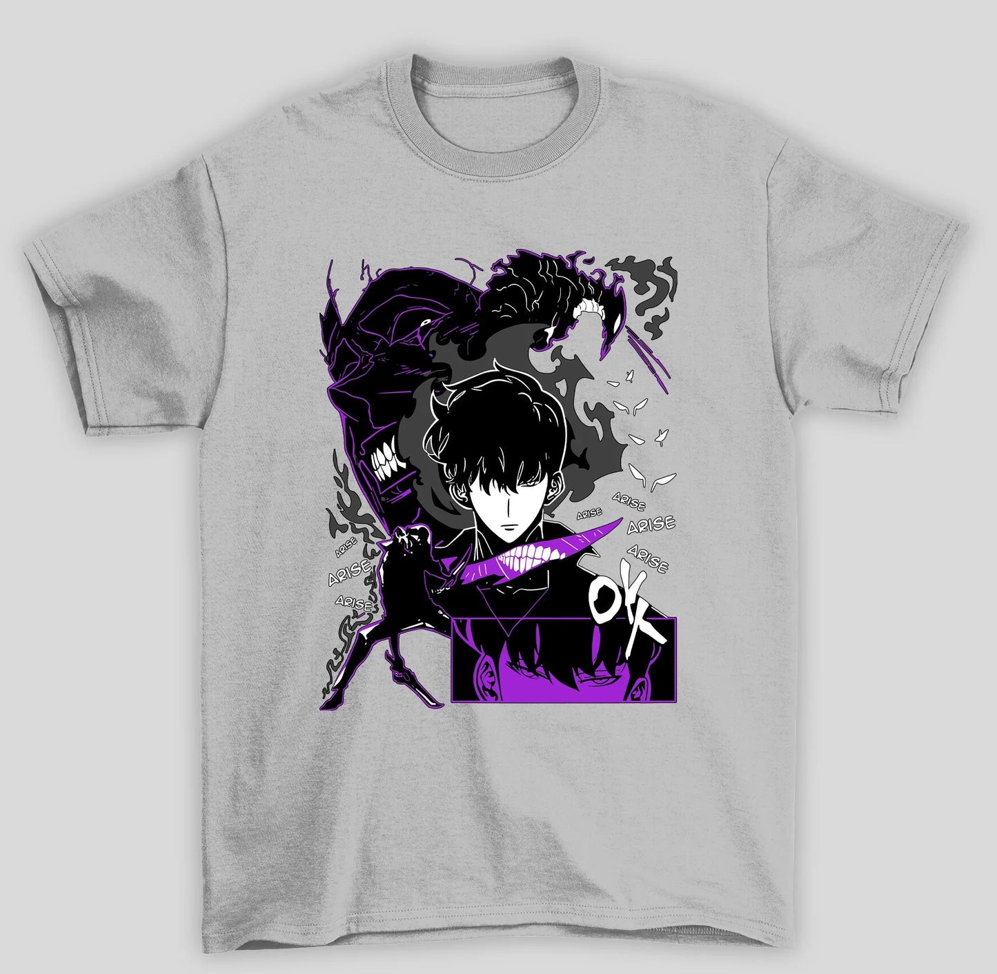 Camiseta Básica Unissex Solo Leveling Sung Ok