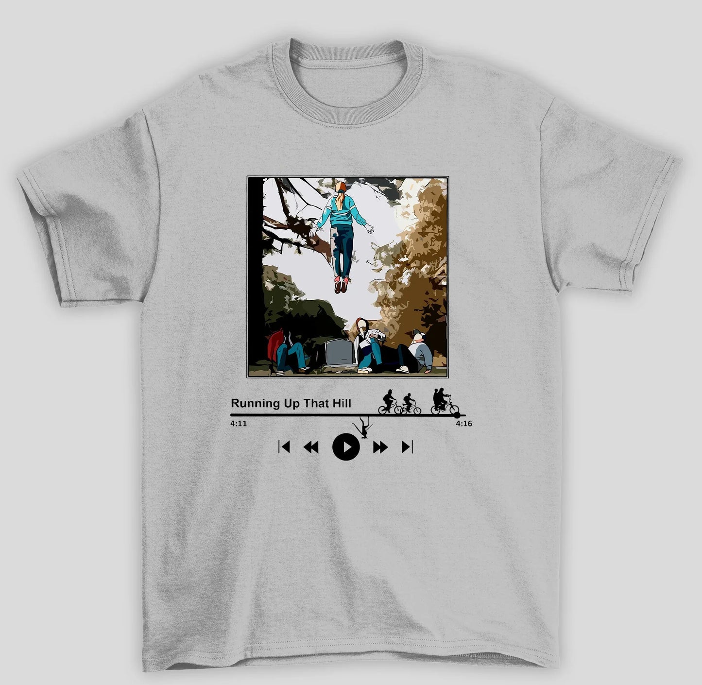 Camiseta Básica Unissex Stranger Things Running Up