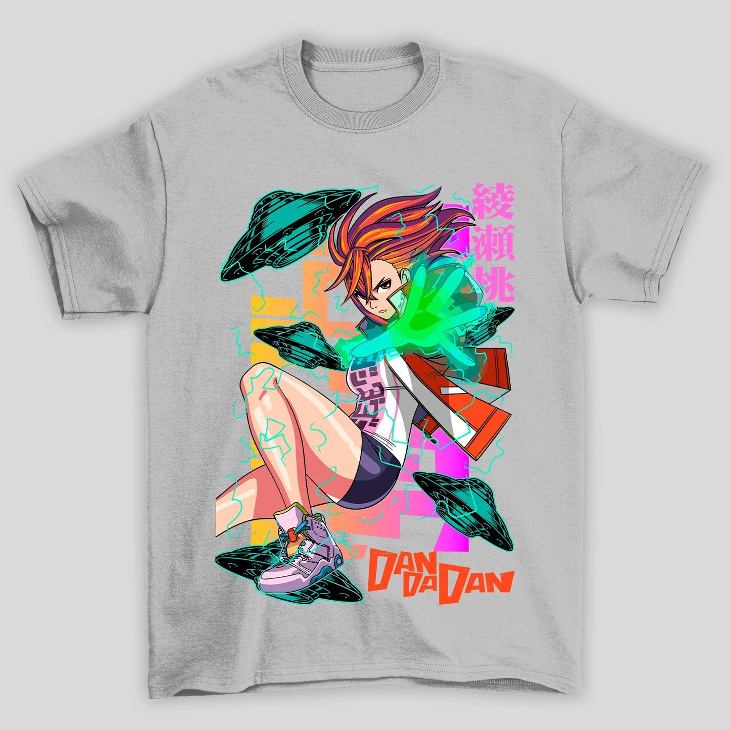 Camiseta Básica Unissex Dandadan Momo Ayase Naves