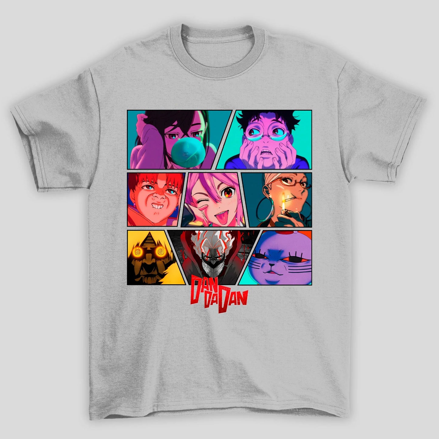 Camiseta Básica Unissex Dandadan Personagens Abertura