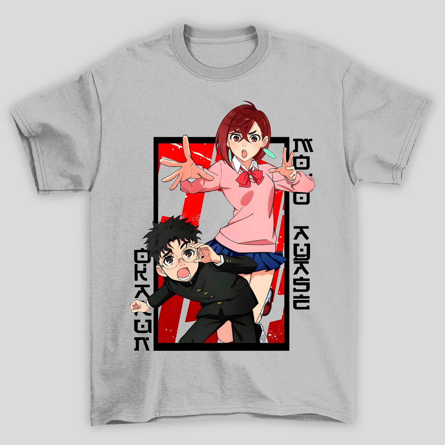 Camiseta Básica Unissex Dandadan Momo Ayase Okarun Kanji
