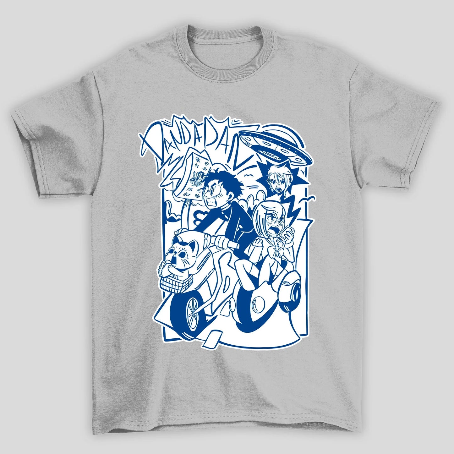 Camiseta Básica Unissex Dandadan Momo Ayase Okarun Moto
